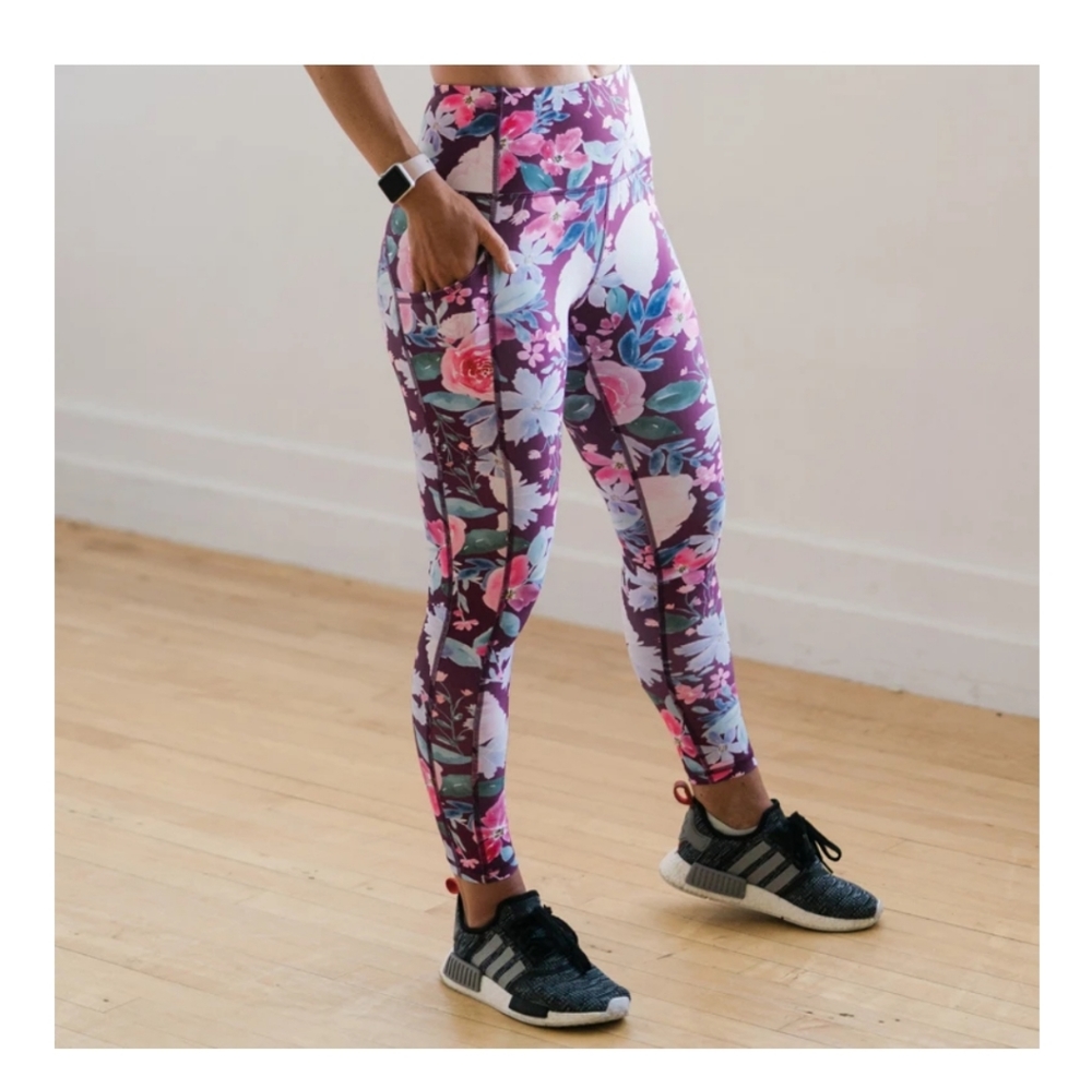 Maven thread floral exercise pants